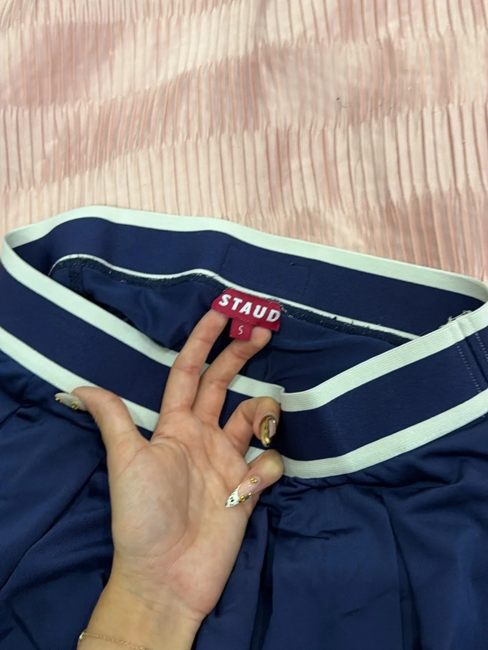 STAUD Navy blue matching set size small